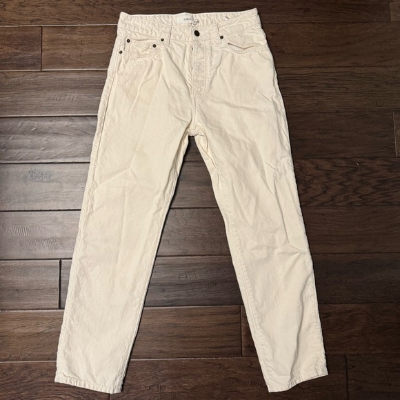 ba&sh Ruth Off White Straight Leg Jeans - Women’s 6 - Picture 4 of 14